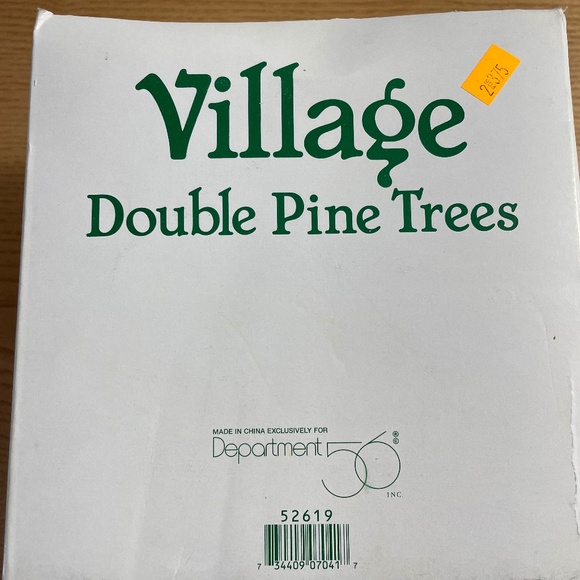 Department 56 Double Pine Trees Christmas Village Accessory Retired # 52619 - Picture 7 of 10